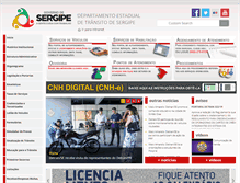 Tablet Screenshot of detran.se.gov.br