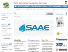 Tablet Screenshot of carmopolis.se.gov.br